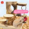 VICHE CATT Hamster Toy, Chew Toy, Natural Wood, for Degus and Guinea Pigs, Toy, Plaything, Stress Relief (Type C)