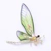 Blucome Nouă broșă cu libelule din zircon, personalitate, acrilic, aripi transparente, insecte, bijuterii cadou pentru femei