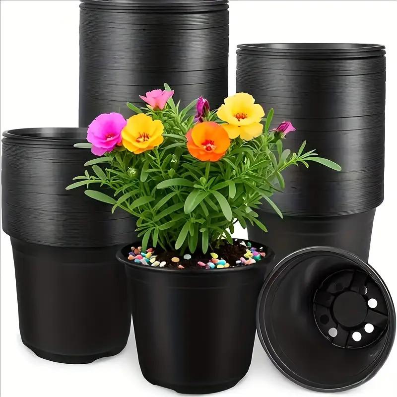 

20pcs Large Soft Plant Seedling Pots For Promotes Growth Thickened Breathable Plastic Flower Nursery Pots Gardening Accessories