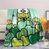 1PC Keroppi  Print Flannel Blanket, High Quality All Seasons, Home Decor, Warmth and Comfort, Perfect for Christmas Gifts