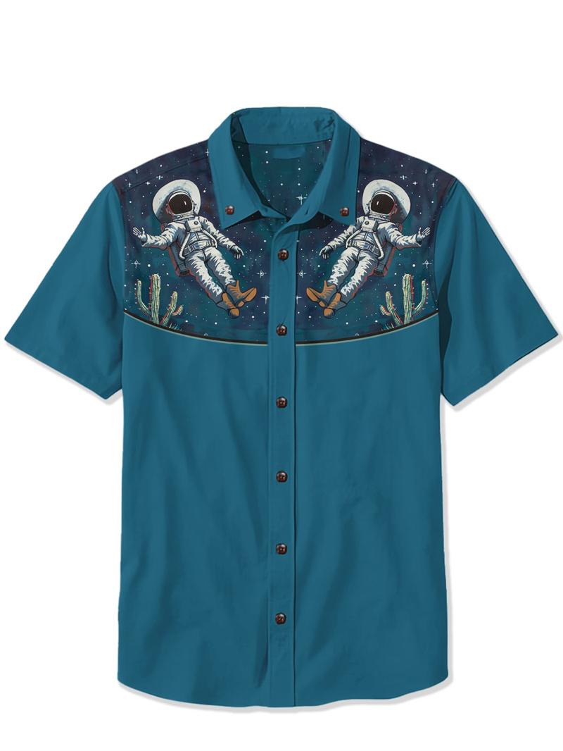 Men s Shirt Printed Short Sleeved Summer Fashion New Breathable Popular Shirt S