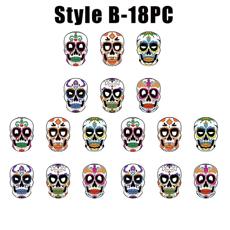 Dödsfestmasker Papperskalle Helansiktsmask för Halloween Cosplay Fiesta Mexikansk Maskeradfest Kostym Rekvisita Förnödenheter