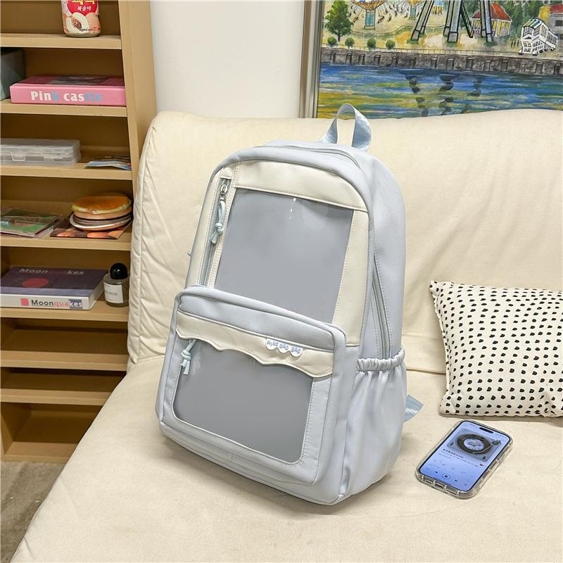 Schoolbag Schoolbag Junior High School Girls High Value Niche Two-dimensional Transparent Pain Bag Backpack Japanese Primary School Students Cartoon