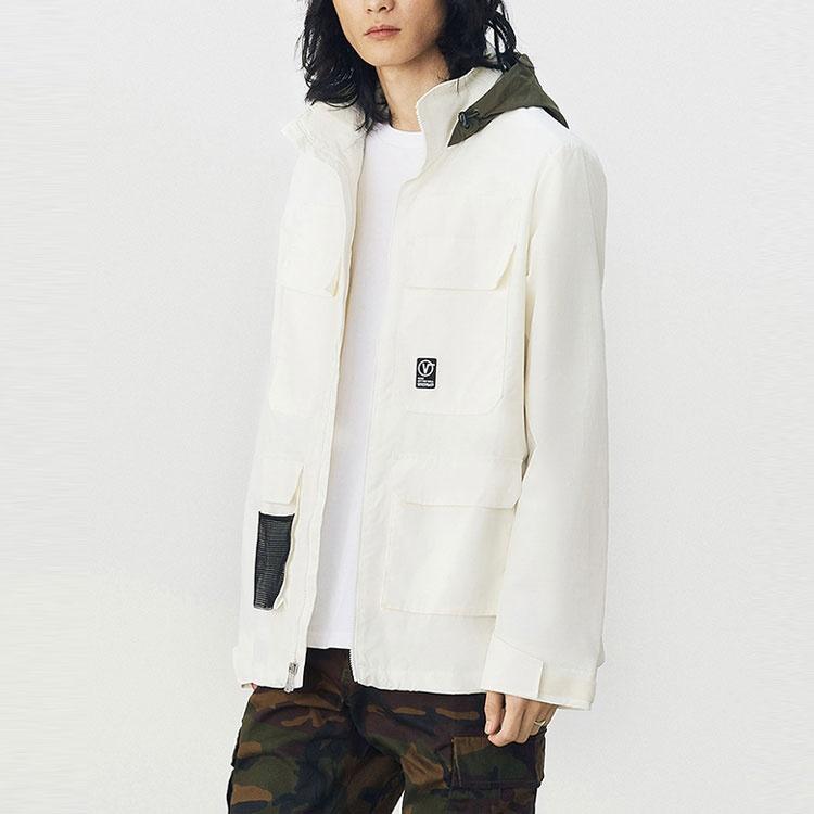 Vans Jackets Unisex Ecru Hooded Non Detachable Moderate VN0A54KFFS8