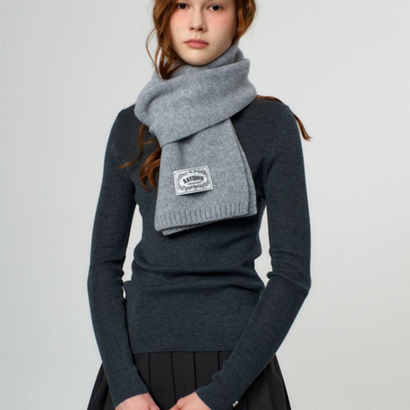 

RAVEROUS Basic Plain Muffler_Melange Gray Melange Gray