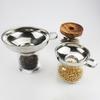 1/2Pcs Stainless Steel Funnel with Non-Slip Handle, Food Grade Metal Kitchen Filling Funnel, Wide Mouth Canning Funnel for Bottles & Jars