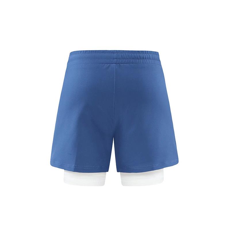 Men's Quick-Drying Double Layer Running Shorts - Anti-Exposure, Four-Point, Fake Two-Piece Design