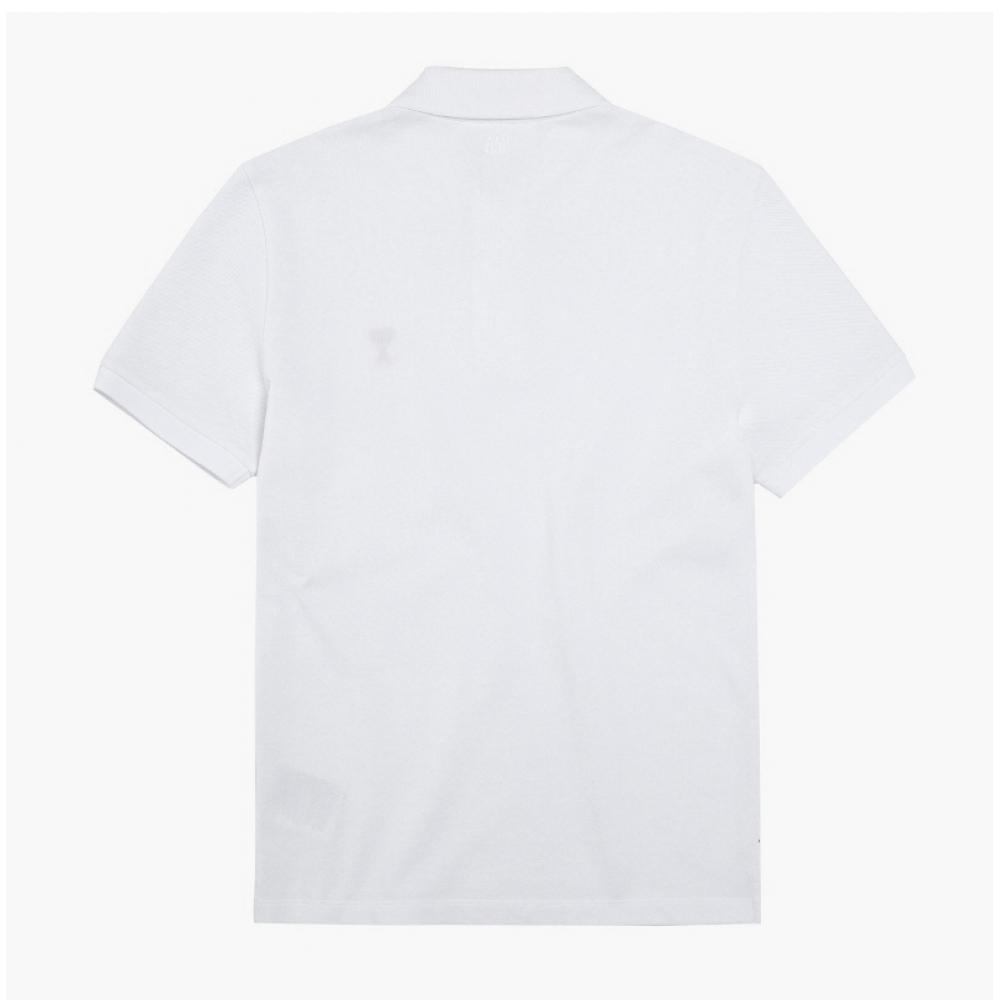 Ami Bfupl001 760 100 Ami De Coeur Logo Małe Serce Polo Unisex T-shirt z krótkim rękawem