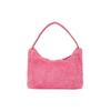 Prada Re-Edition 2000 Embroidered Logo And Enamel Triangle Logo Soft Terry Fabric Hobo Bag Women bags Pink 1NE515_2DXO_F046J