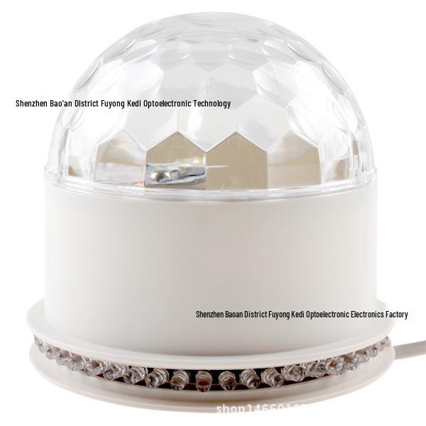 LED Crystal Magic Ball Light: 2-in-1 RGB Seven-Color Rotating Laser Stage Light