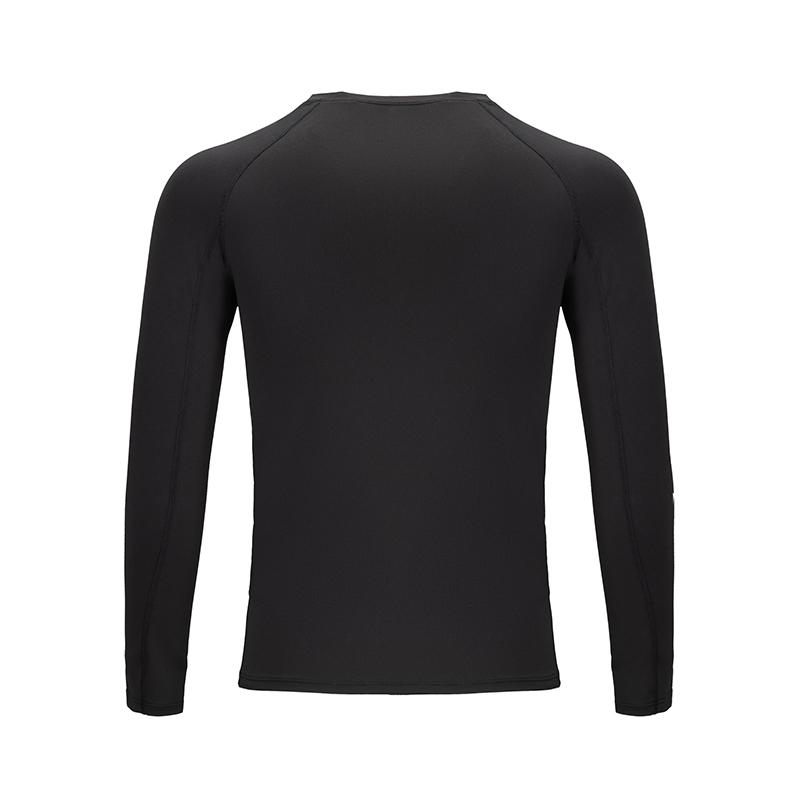 Mizuno מתייבש במהירות צמוד נושם נוח רב-תכליתי שרוול ארוך חולצת בדמינט יוניסקס עליוניות שחור P2CC16Z109