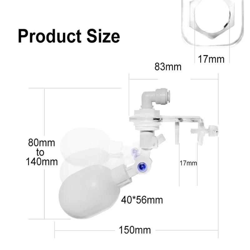 Plastic float ball water dispenser accessories, small connection float ball liquid level water level control switch