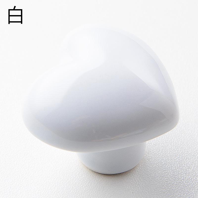 Heart Shaped Ceramic Cabinet Door Handle, Children's Wardrobe Handle