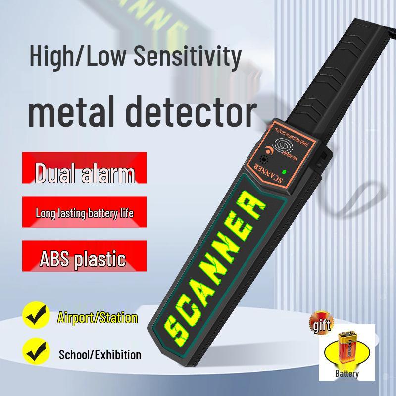 High Sensitivity Handheld Metal Detector Security Wand for Examination Rooms