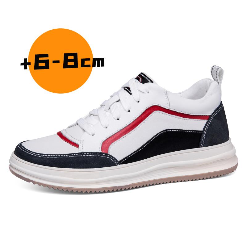 ModăPiele Naturală Adidași de Bărbați Modă Nouă Bărbați Timp Liber Mers Încălțăminte Talpă Groasă Pantofi Casual Bărbați Anti-Alunecare Pantofi Skateboard