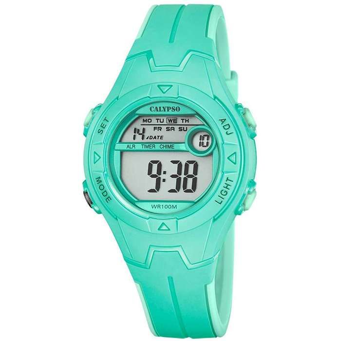 Uhr - Hellblaues Plastik - Calypso - K5849/3