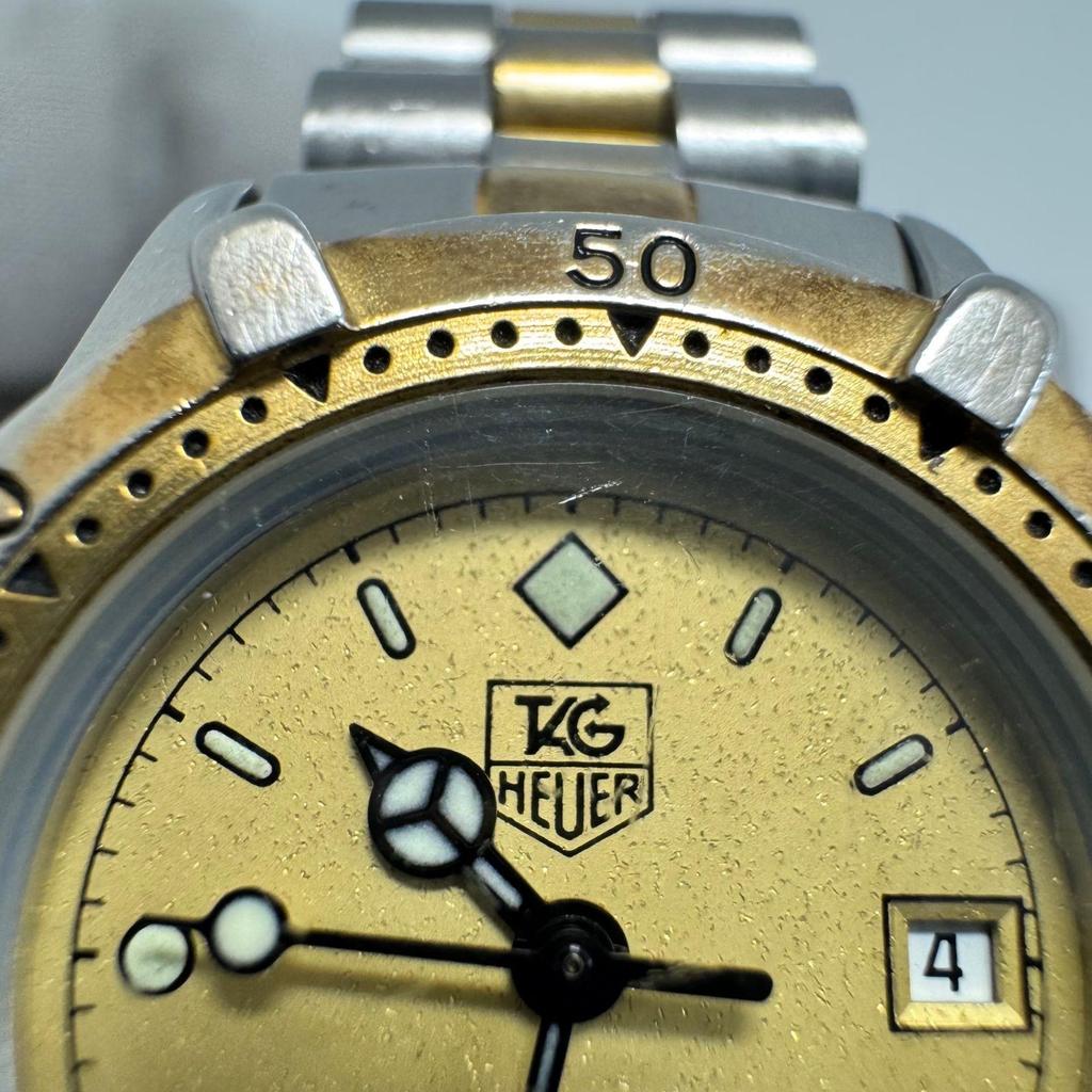 Used [Battery replaced] Tag Heuer Professional 2000 Series 964.008 Quartz Date Display 200m Water Resistant Yellow Gold Ladies
