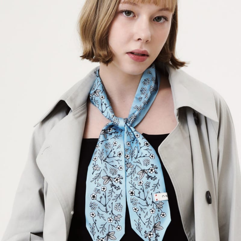 ONSZ ONSZ Blue Floral Twilly Scarf