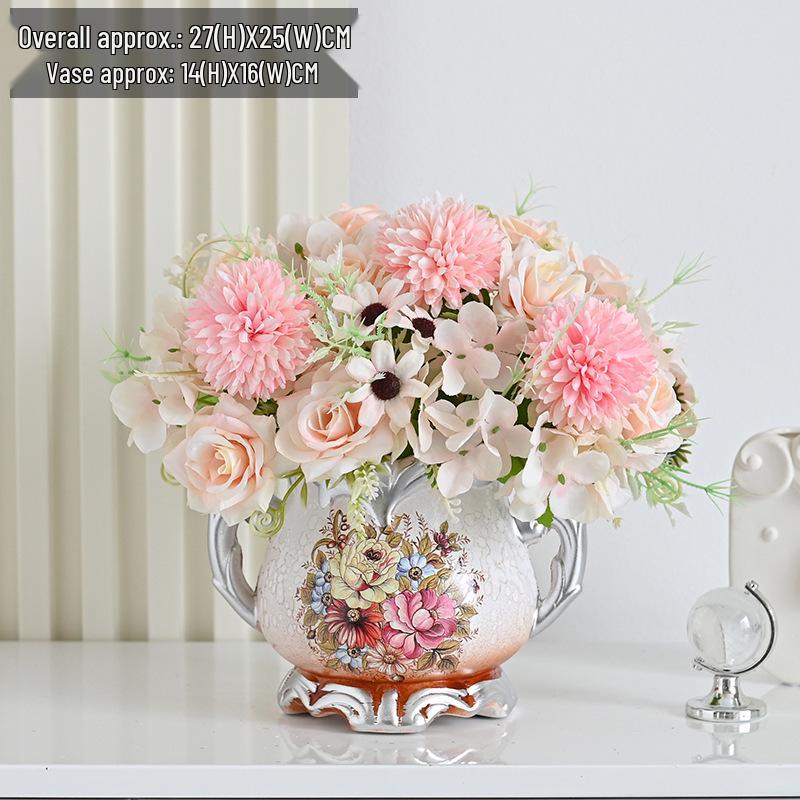 European Retro Silk Rose Flower Decor – Ideal for Living Room, Dining Table, Coffee Table, or Bedroom. Perfect As Dried Flower Ornaments.