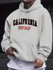 Printed Drawstring Sweatshirt Hooded Pullover Sweatshirt