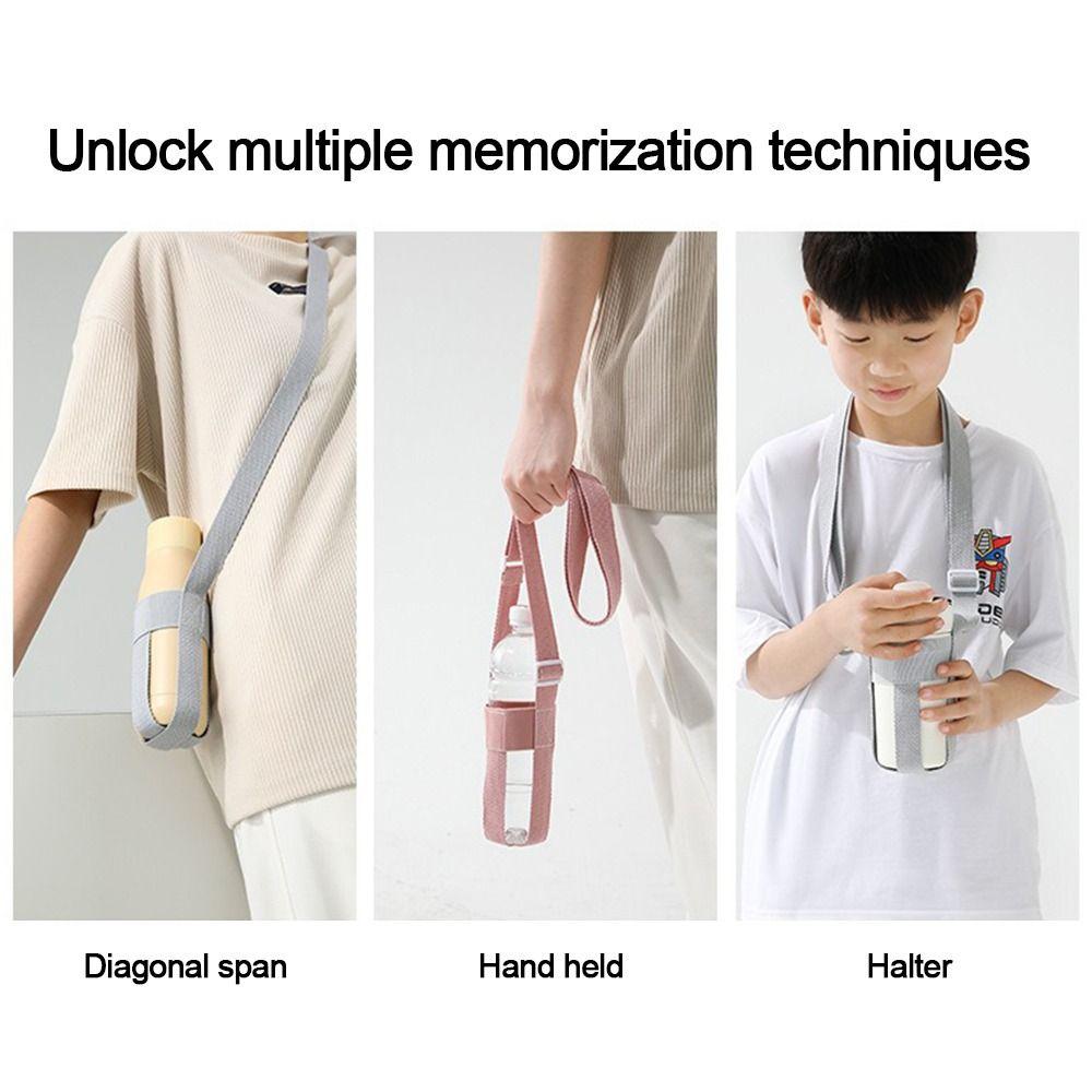 with Adjustable Shoulder Strap Beverage Bag Reusable Water Bottle Bag Portable Cup Sleeve