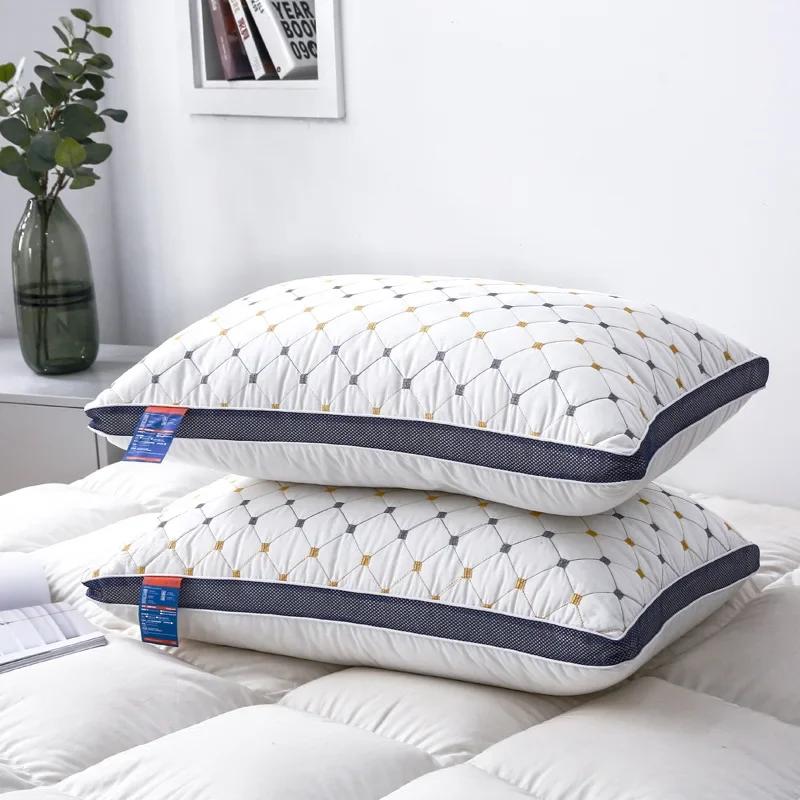 High Quality Pillows for Sleeping Bed Pillows Breathable Down Alternative Pillow Side Back Sleepers Skin-Friendly