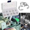 Open Retainer Type E Circlip 120Pcs 304 Stainless Steel E Clip Washer M1.5-M10 Circlip Retaining Ring For Shaft Fastener