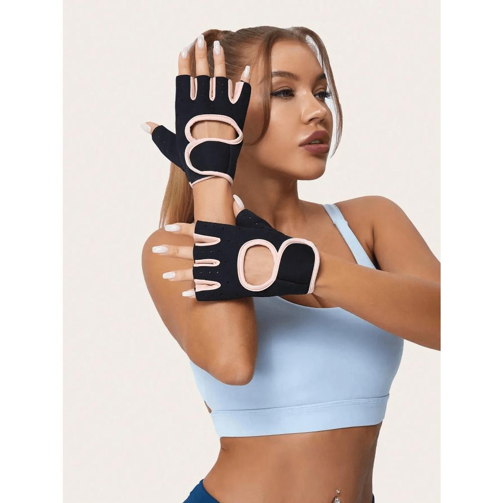 1 Pair Fitness Breathable Exercise Gloves Men and Women Training Horizontal Bar Cycling Half Finger Wrist Guard Anti Slip Gloves