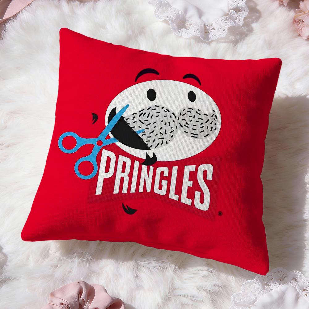 Classic P-Pringles Cushion Cover Premium Comfort Reversible Pillow Cove -Two in One Design for Any Room & Car Interior