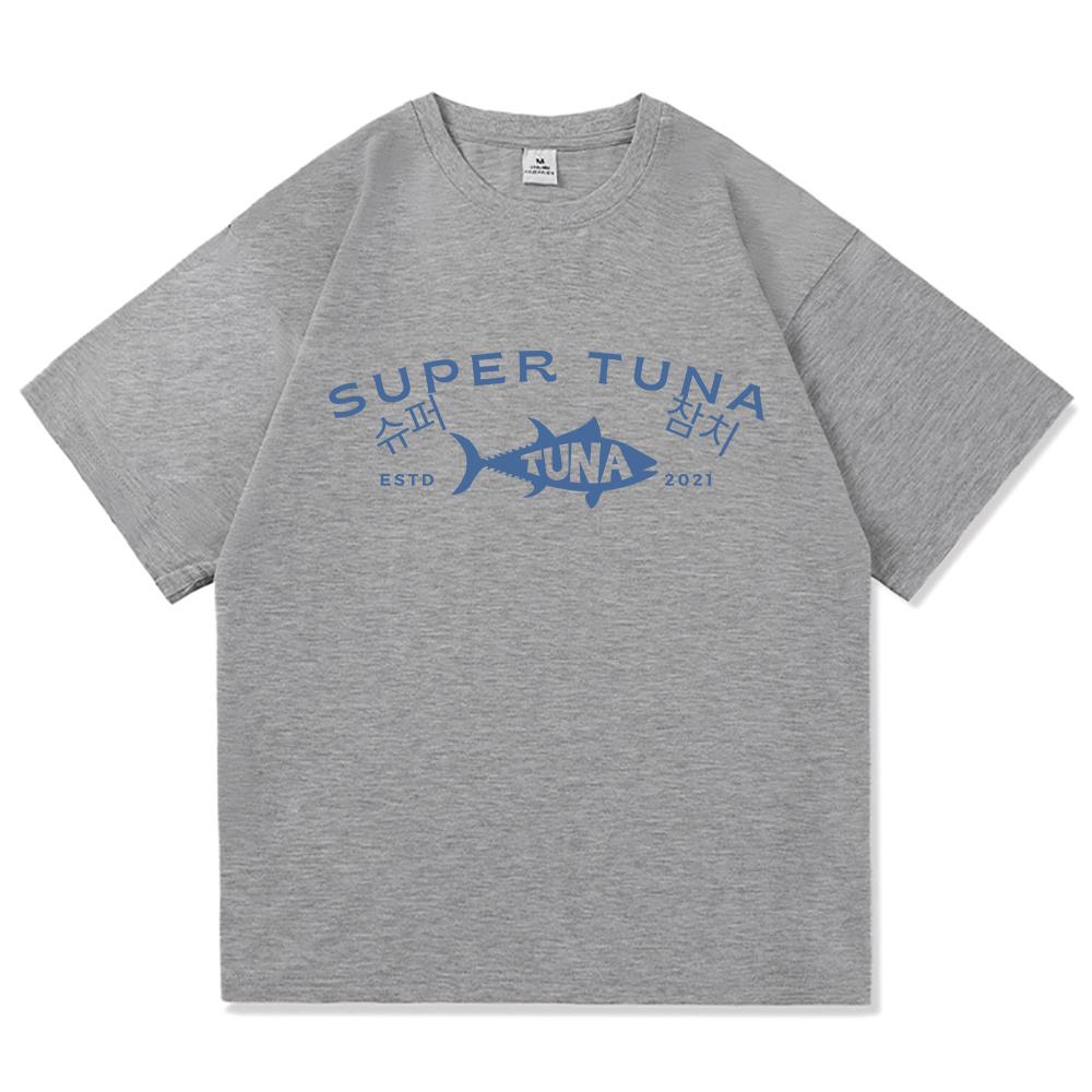Jin Super Tuna Fish T Shirt Kawaii Retro Fashion Women Clothing Harajuku High Quality Tops Cotton Clothes Days Gifts Tshirts