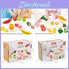 Wooden Kitchen Play Set With Magnetic Fruits And Vegetables For Imaginative Children Cookery Toys