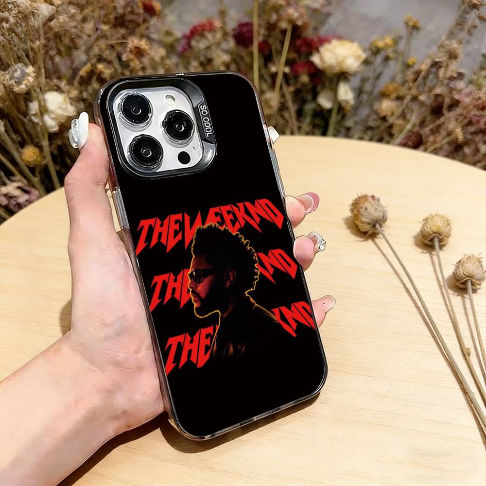 

Singer T-The W-Weeknd Phone Case For iPhone 17,16,15,14,13,12,11 Plus,Pro Max,XS,Colored Silver Plated Inside Cover iPhone14ProMax