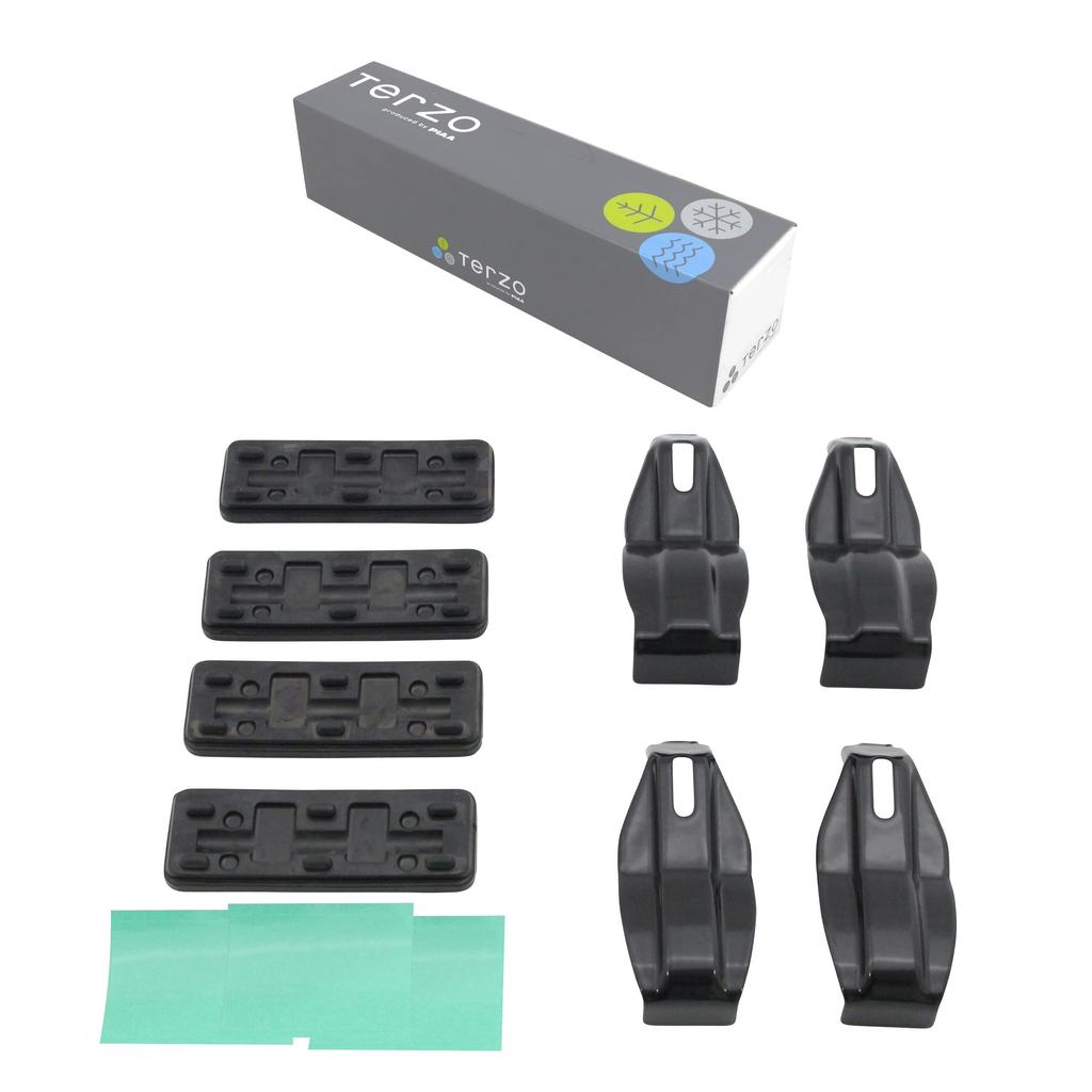 Terzo Roof Carrier Set of for Mazda Flair Wagon MM53S and Suzuki Spacia Product EH432 (by PIAA) Carrier/Base Holder, 4, Black, MK53S, Code