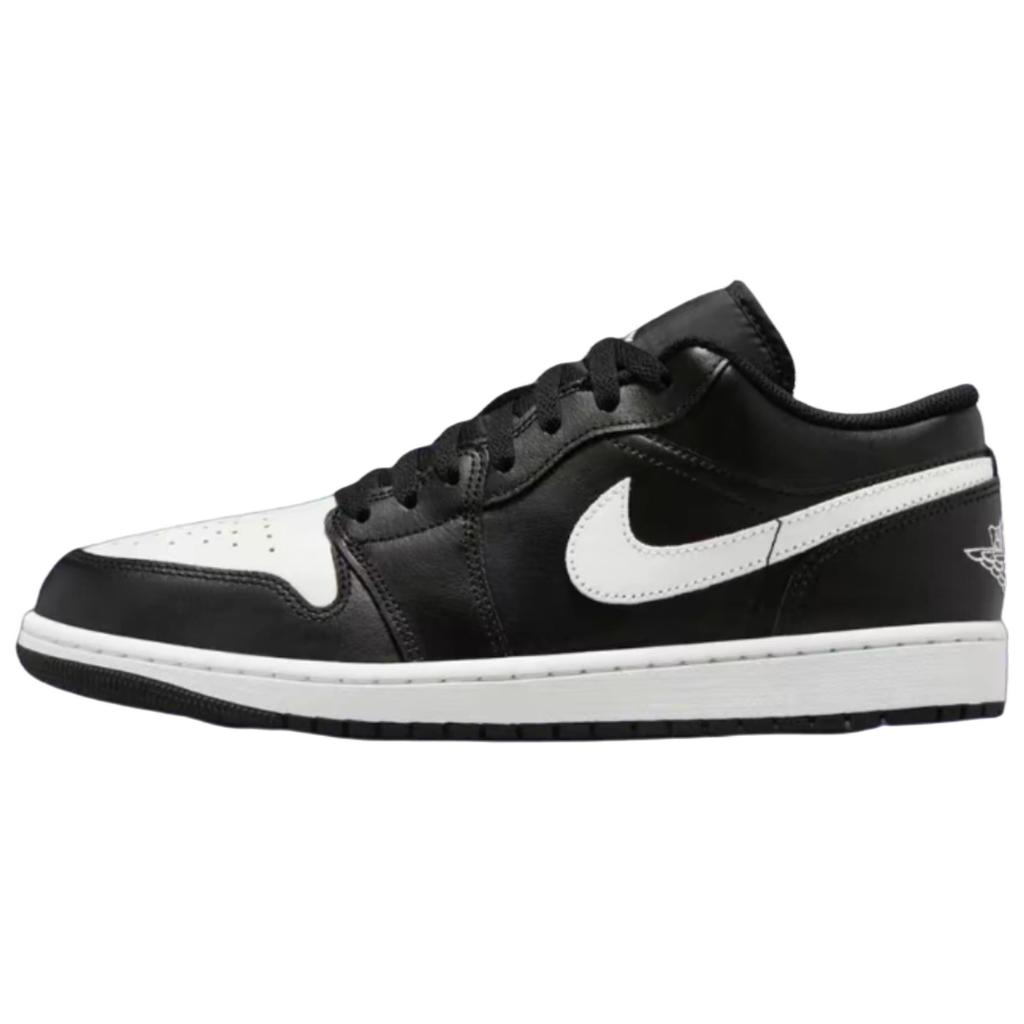 Jordan Air Jordan 1 Cushioning, Wear Resistant Low Top Vintage Basketball Shoes Unisex Black Brown 553558-043(Team97-)