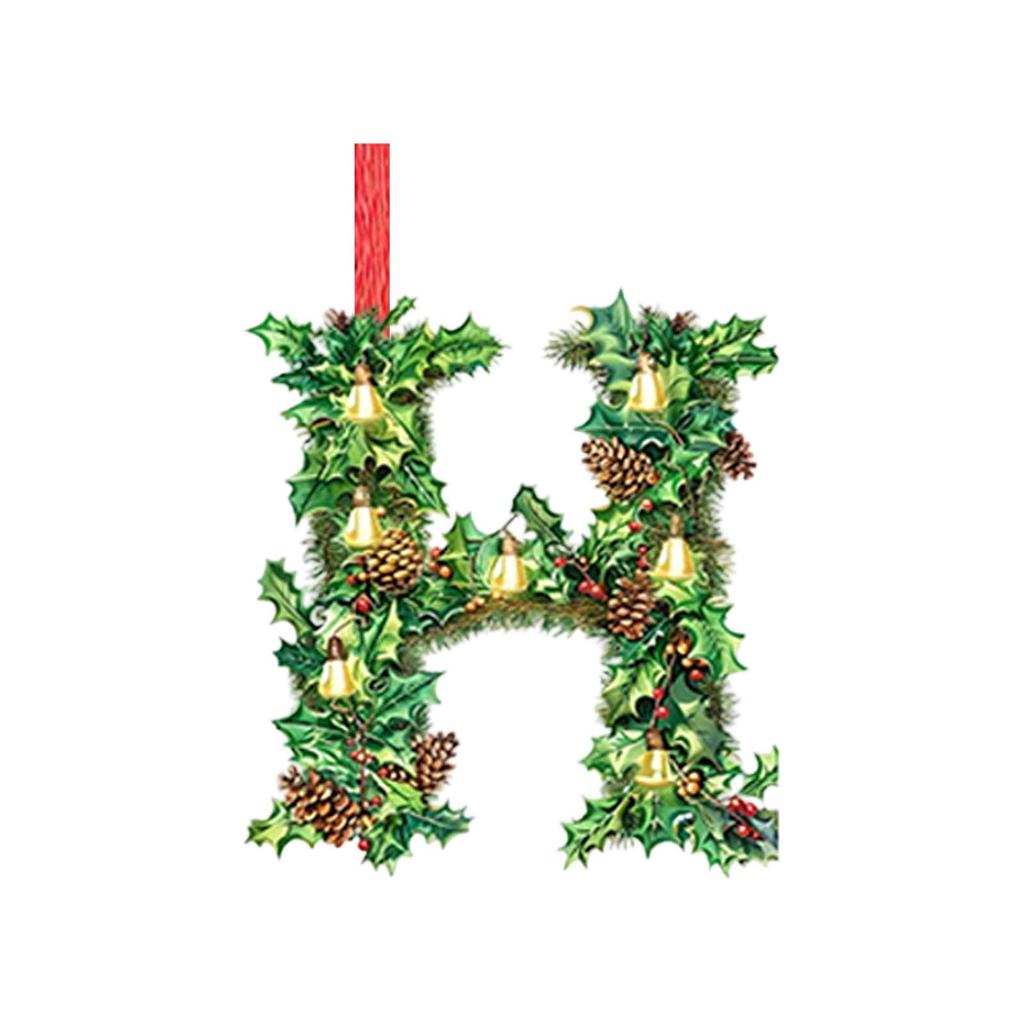 2D Christmas Decoration Pendant Christmas Tree Tag Theme Party Crafts Ornament