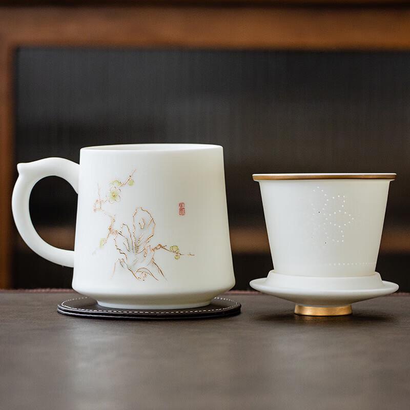 Chaxun Baichuan Mutton Fat Jade Porcelain Tea Infuser Set