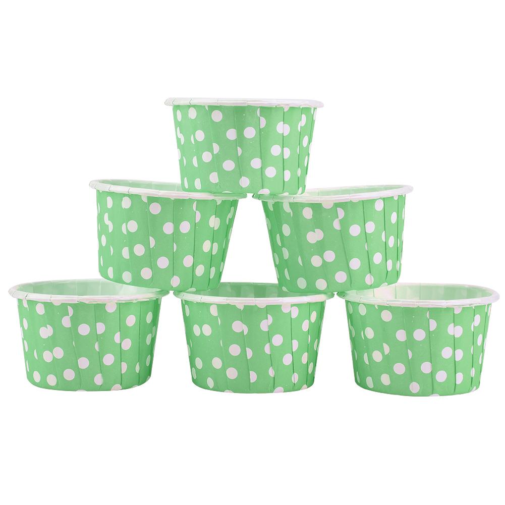 100PCS Mini Cupcake Liners Paper Round Cake Baking Cups Muffin Cases Wedding Home Green