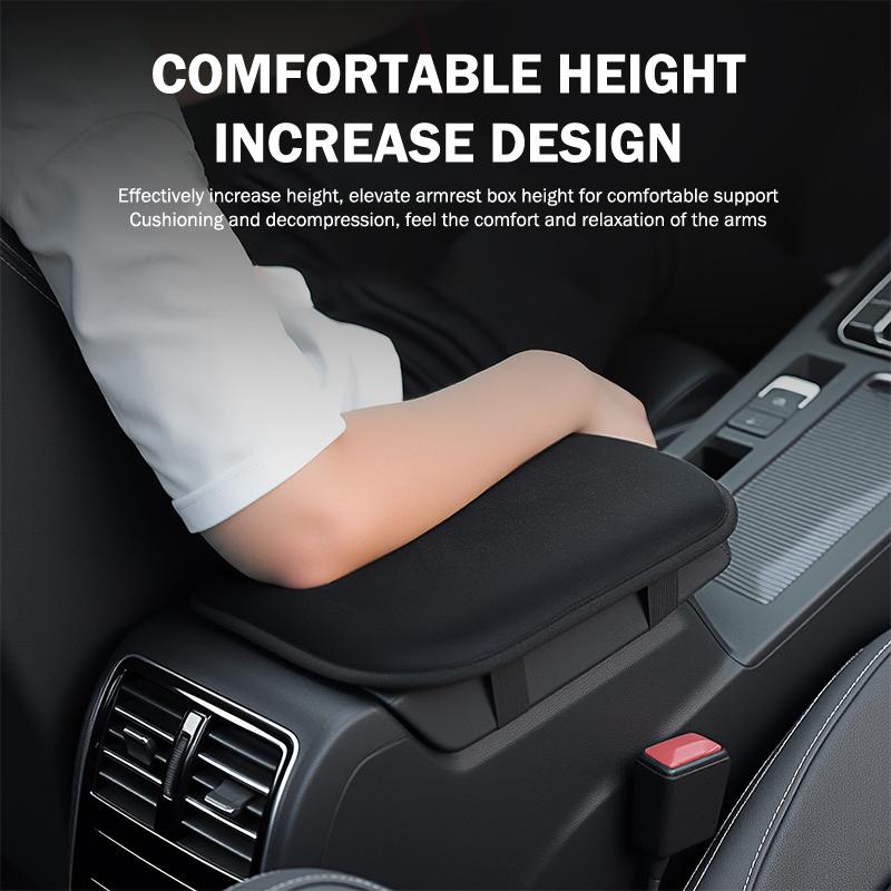 Universal Car Armrest Booster Pad Soft Heightening Pad Memory Foam for Office Commuting and Ridesharing
