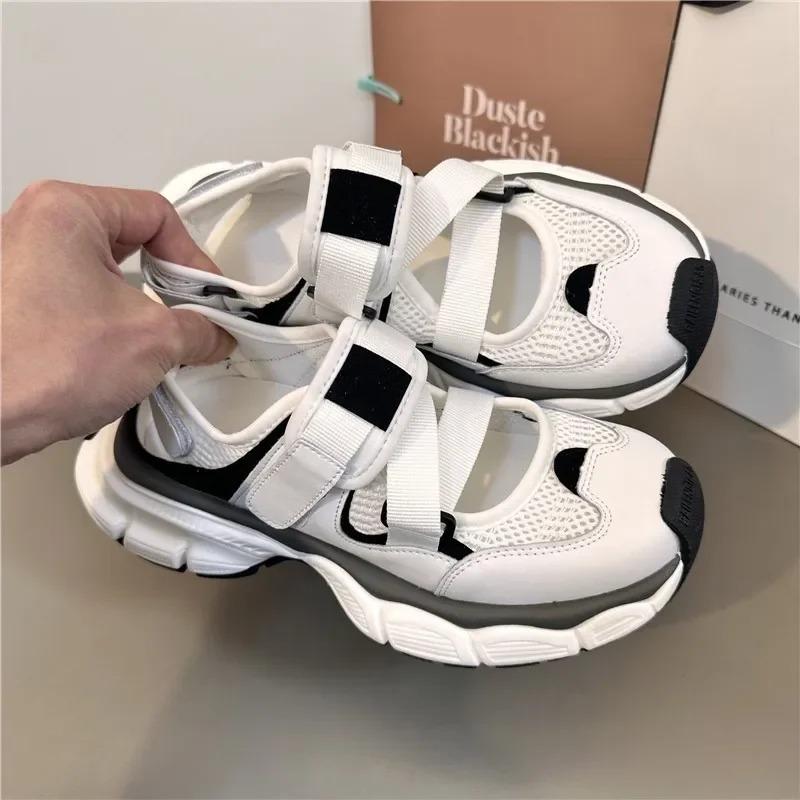 Fashion Women Summer Thick Bottom Casual Sandals Girl Student Outdoor Non-Slip Slides Footwear Walking Sneaker Fashion Tennis Mesh Shoes