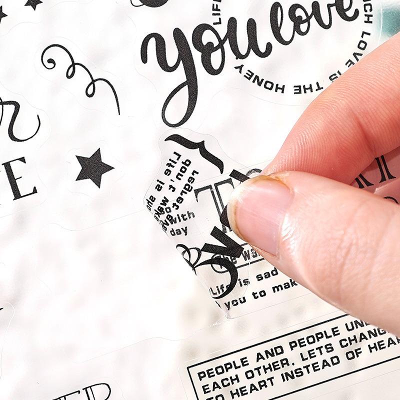 4 - Piece Set of English - Themed Handmade Journal Stickers: Decorative Stickers and Decals