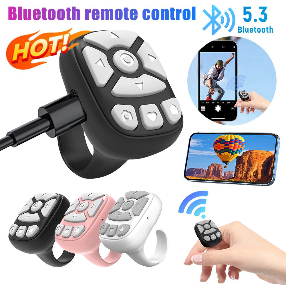 for TIK Tok Scrolling Ring Bluetooth-Compatible Selfie Stick Camera Controller Fingertip Selfie Video Controller for iPhone-iPad
