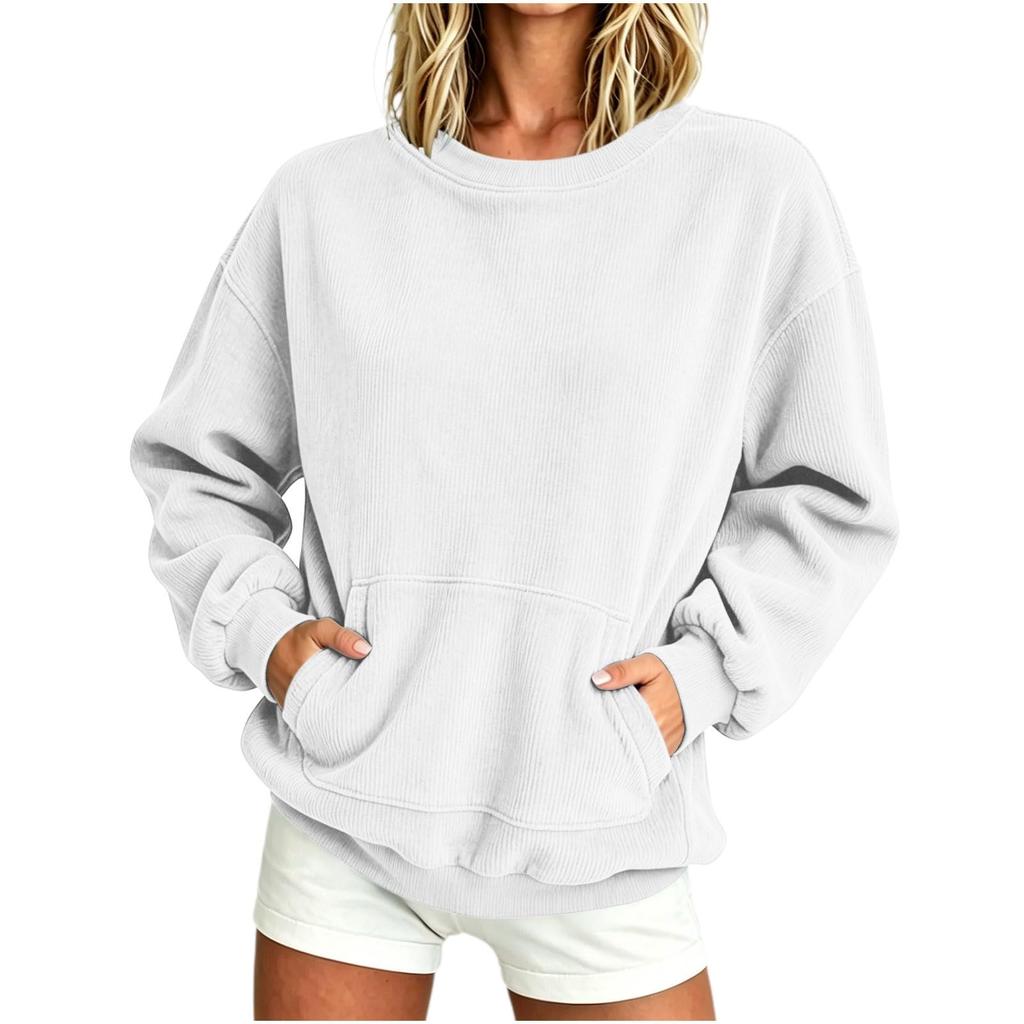 Women's Casual Sweatshirt Loose Fit Color for Everyday Wear