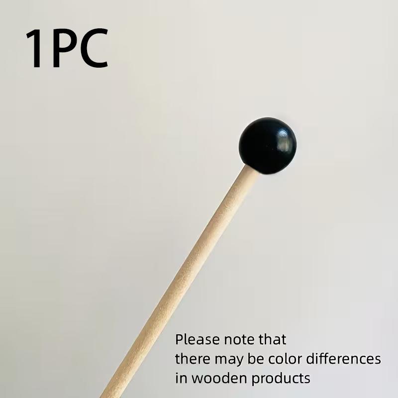 2PCS Round-headed hammer, solid wood mallet, Orff percussion instrument, xylophone, small wooden drum, drum, mallet accessories
