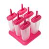 6 Grids Silicone Summer Ice-lolly Ice Cream DIY Maker Mould Tray with Stand
