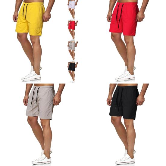 

Шорты Пятый Быстрый Сухой Сплошной Цвет Drawstring Закрытие Пляжные Шорты XL