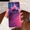 Jelly Casing For Huawei P Smart 2021 / Huawei y7a Funda Clear Silicone Soft TPU Back Cover Cute Cat Rabbit Heart Protective Case
