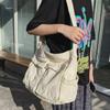 Mulheres vintage bolsa de lona adolescente ombro tote sacos mensageiro senhoras casual bolsa crossbody