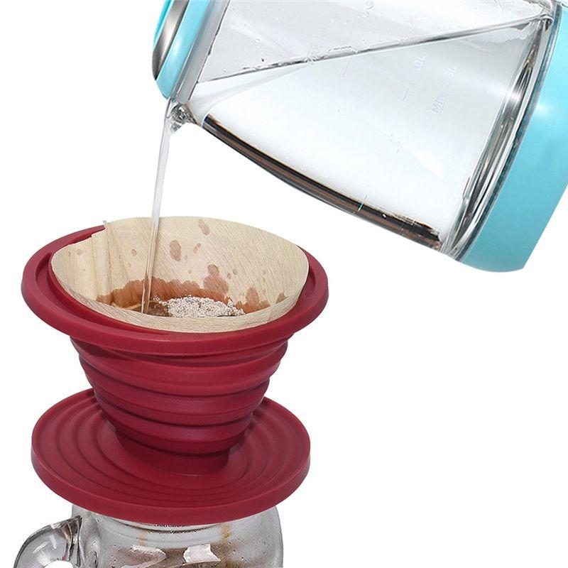Good-Coffee Filter Foldable Reusable Coffee Filter Cone For Hand-Brewed Coffee Ideal For Hiking Camping Home Offices