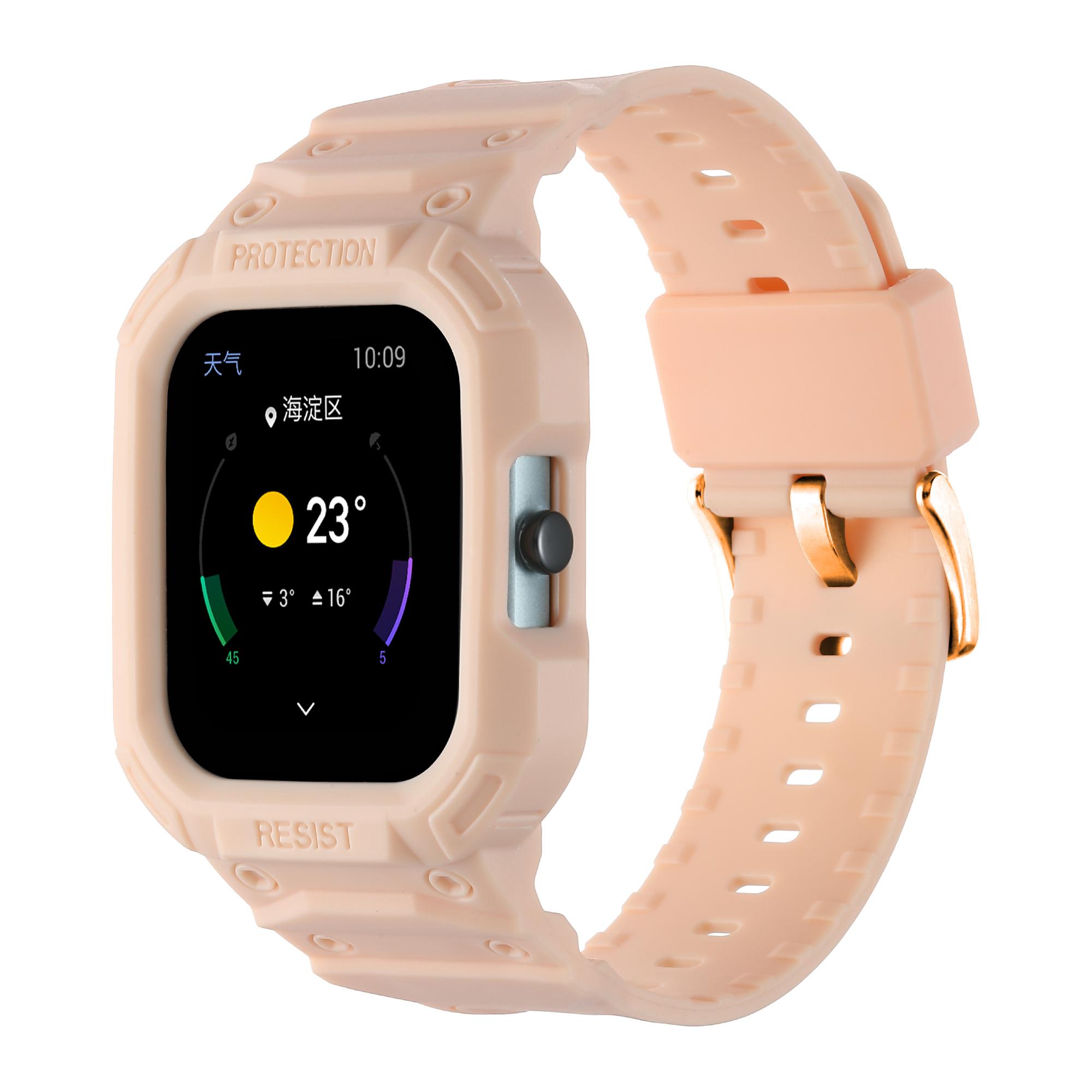 

For Huami Amazfit GTS 1/2/3/4 One-piece Soft Silicone Replacement Watch Strap with Watch Case Frosted Transparent