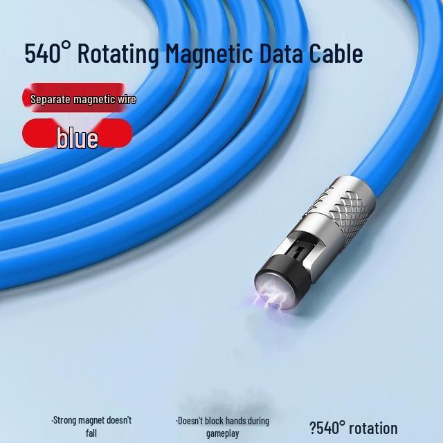 Baxiilu 540° Magnetic Rotating Cable 120W Fast Charge for iPhone